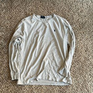 Men’s Large Polo by Ralph Lauren Gray Cotton long sleeve shirt
